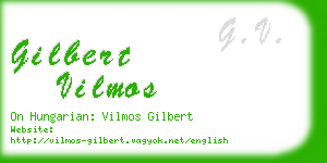 gilbert vilmos business card